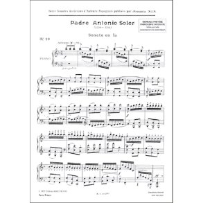 Sonate N. 10 En Fa Majeur, Pour Piano